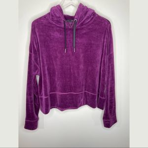 Calvin Klein Velour Cropped Performance Hoodie XL